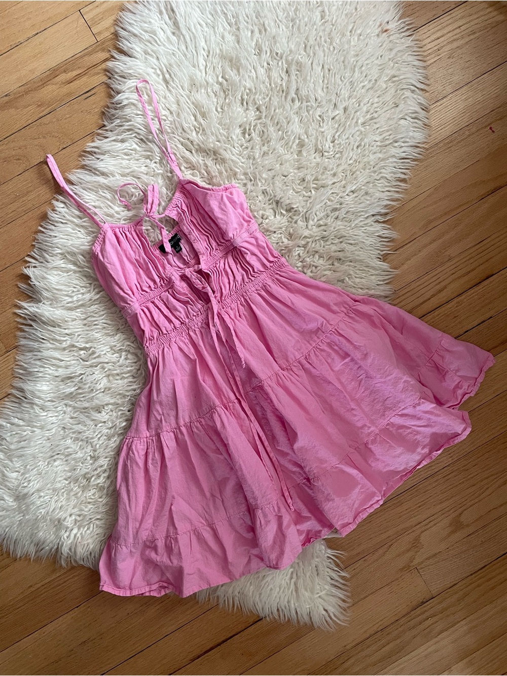 Cotton Candy Pink Tiered Sundress with Smocked Bodice